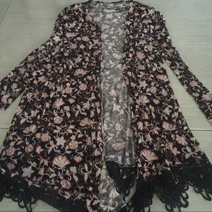 Lightweight long multicolored jacket XL