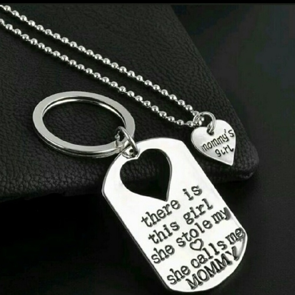 2pcs Mommy girl necklace