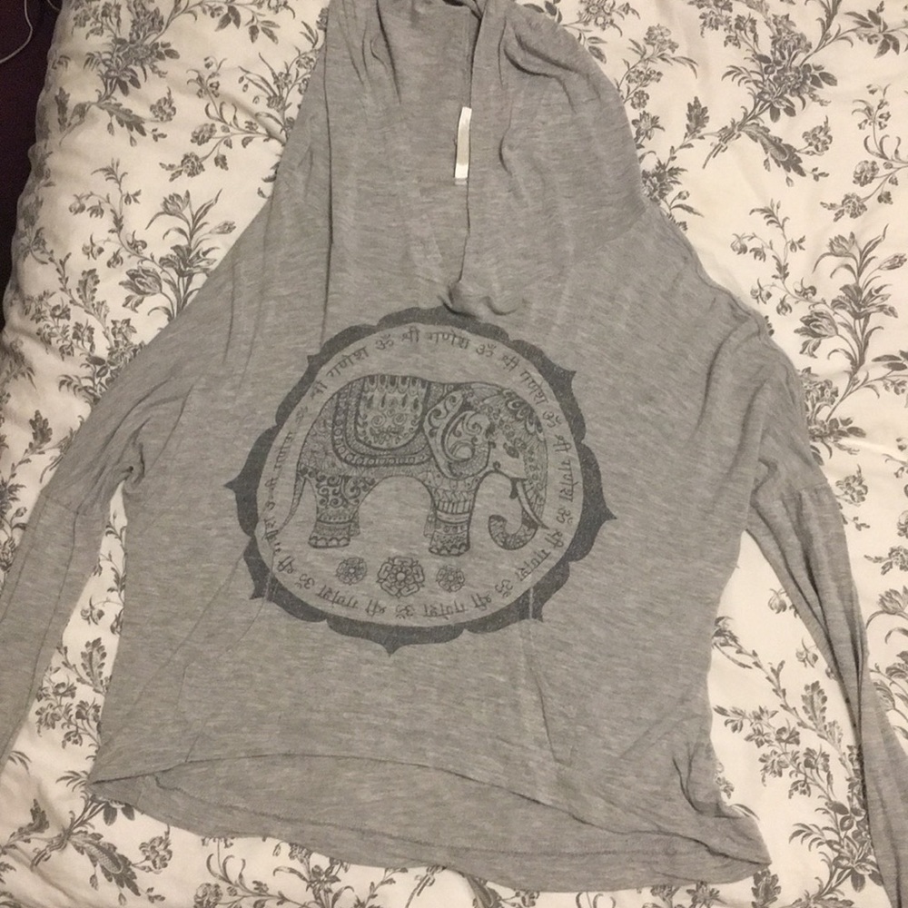 Hooded graphic sweater