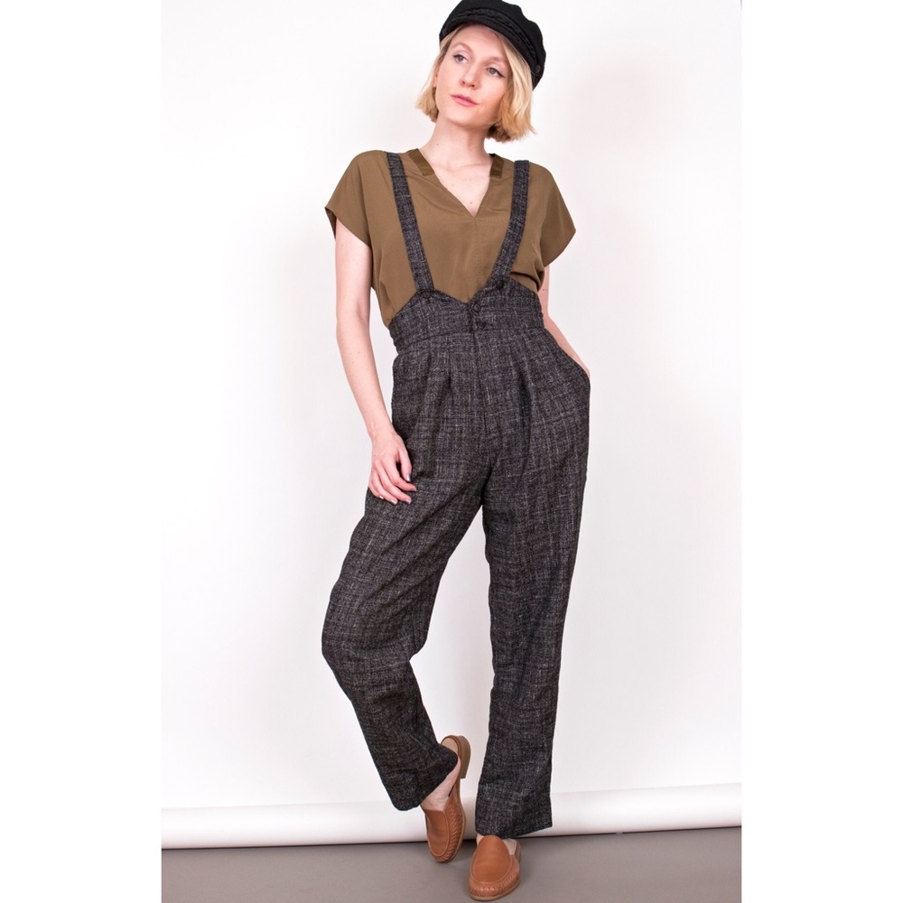 ❌Sold❌Vintage 80 high waist suspender trouser pant - Picture 3 of 5