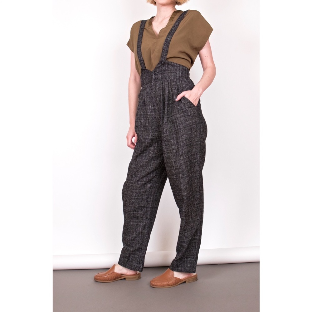 ❌Sold❌Vintage 80 high waist suspender trouser pant - Picture 4 of 5