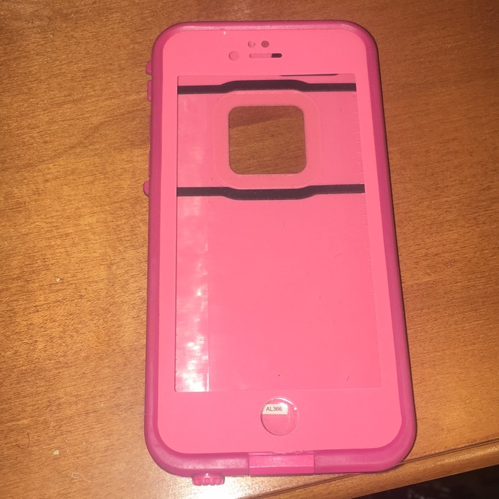 Lifeproof 6/6s case pink and green