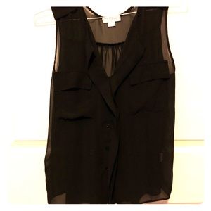 Black bottom up blouse