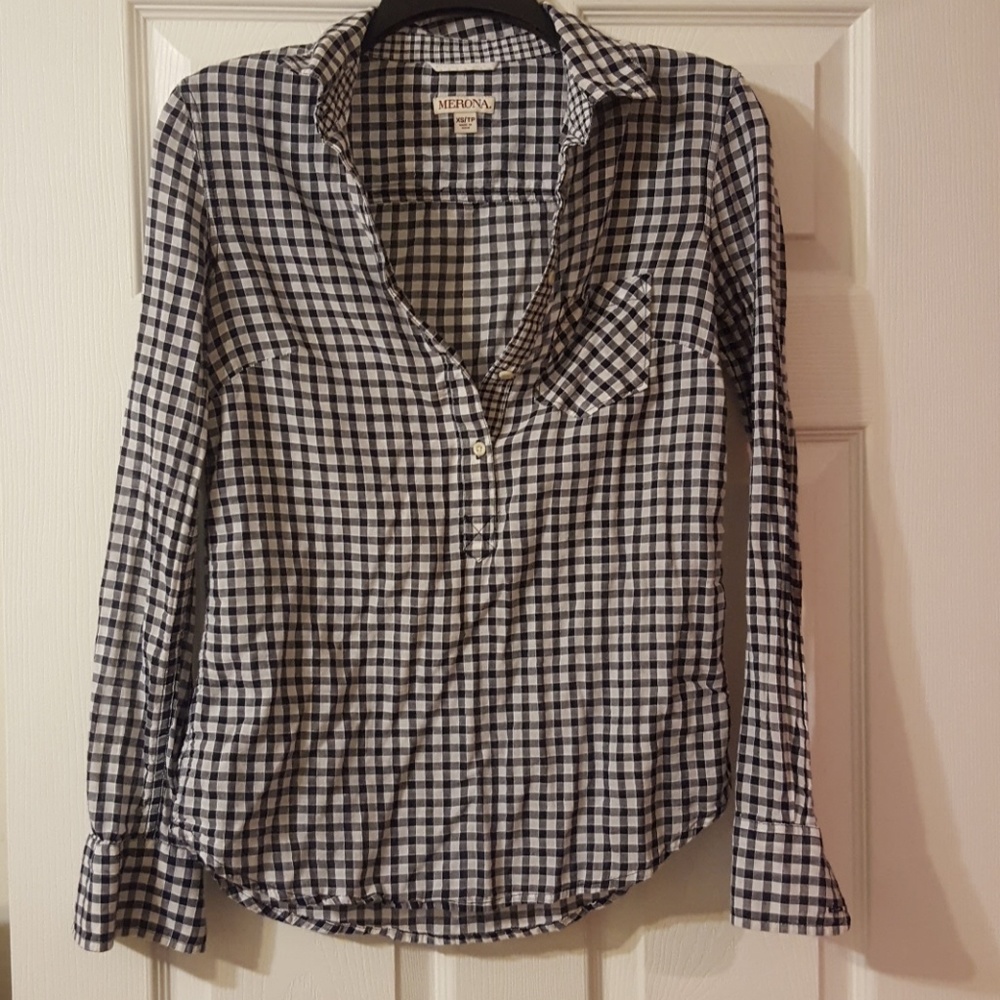 Gingham long sleeve shirt