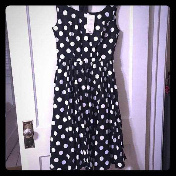 hearts & roses Dresses & Skirts - Black dress w/ white polka dots