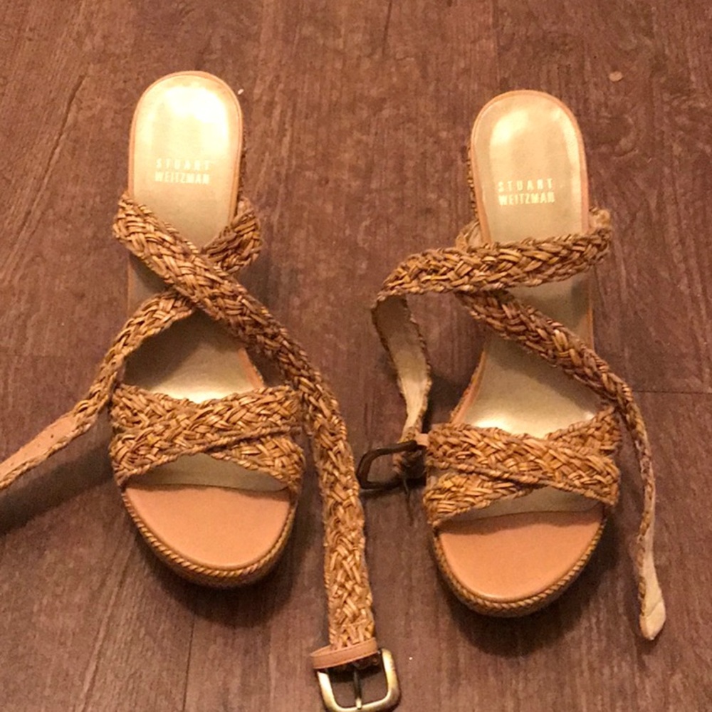 Stuart Weitzman high heel beige sandals 39