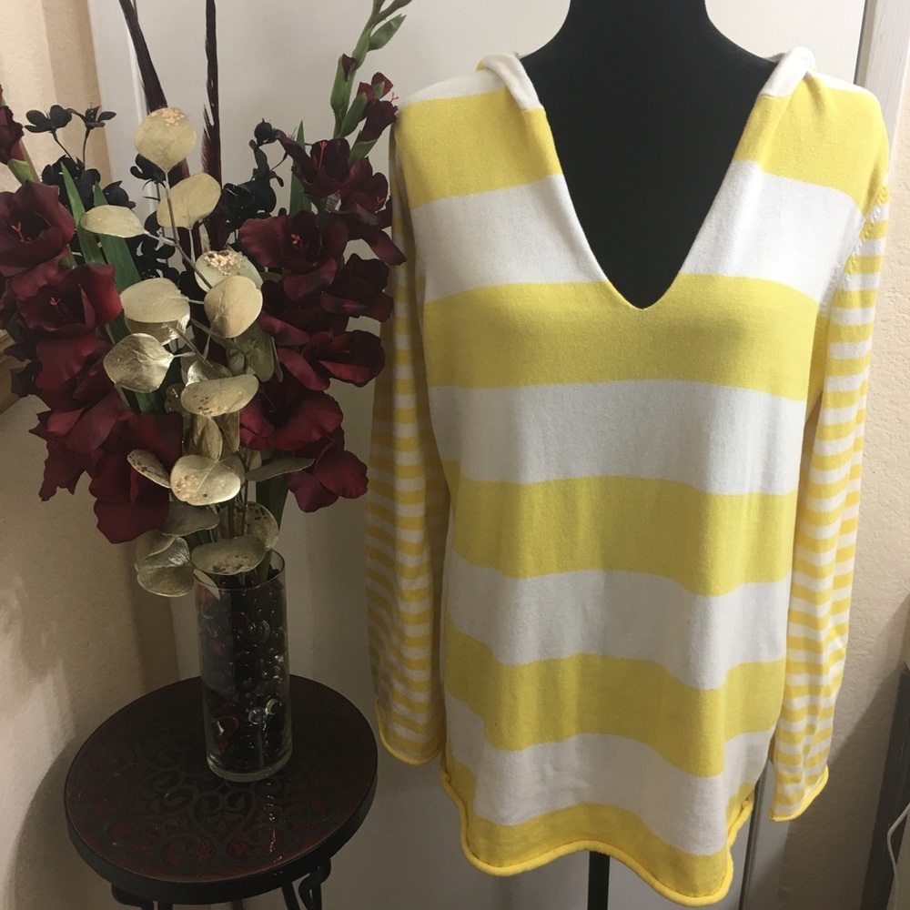 🖤Yellow and white striped hoody🖤