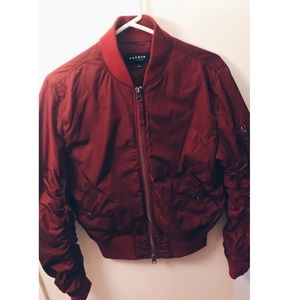 Maroon Bomber Jacket