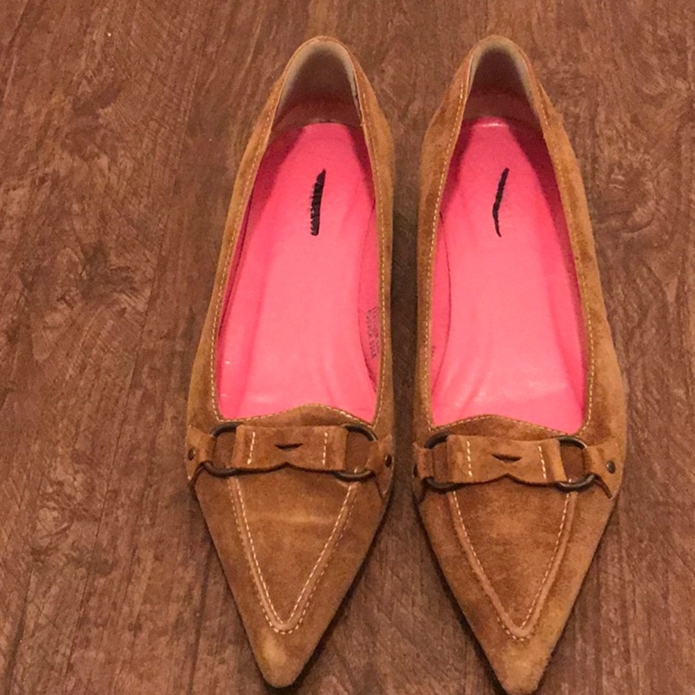 J Crew Pointed Toe Flats Tan Size 9
