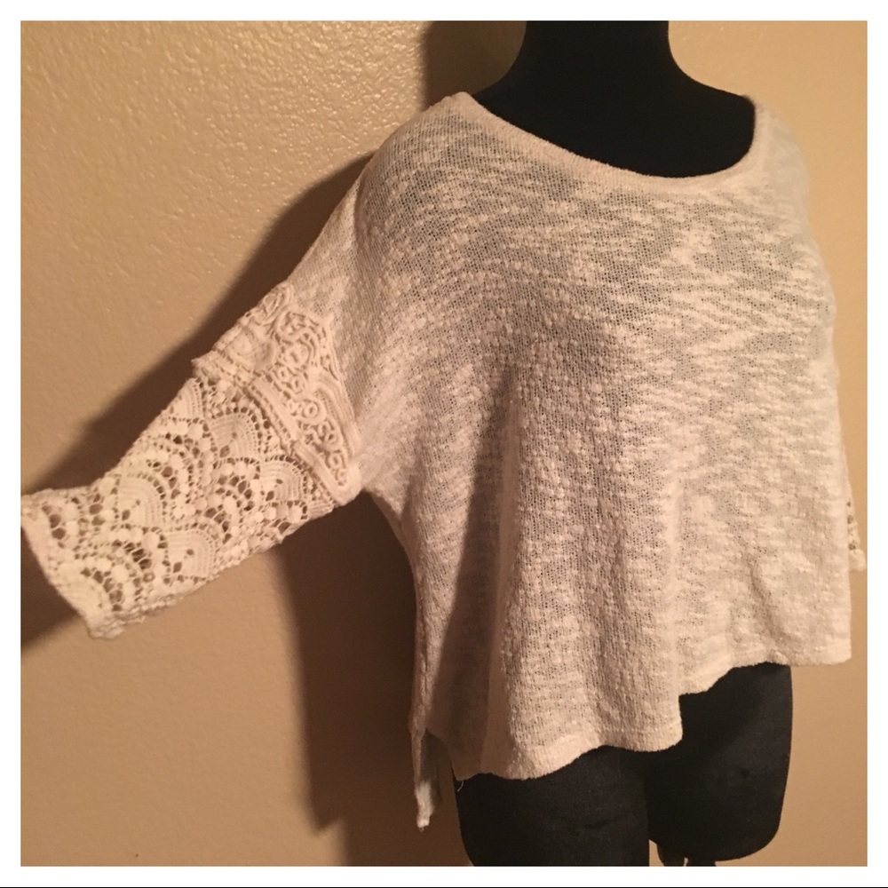 Anthropologie Lace and Knit Top - Picture 2 of 5