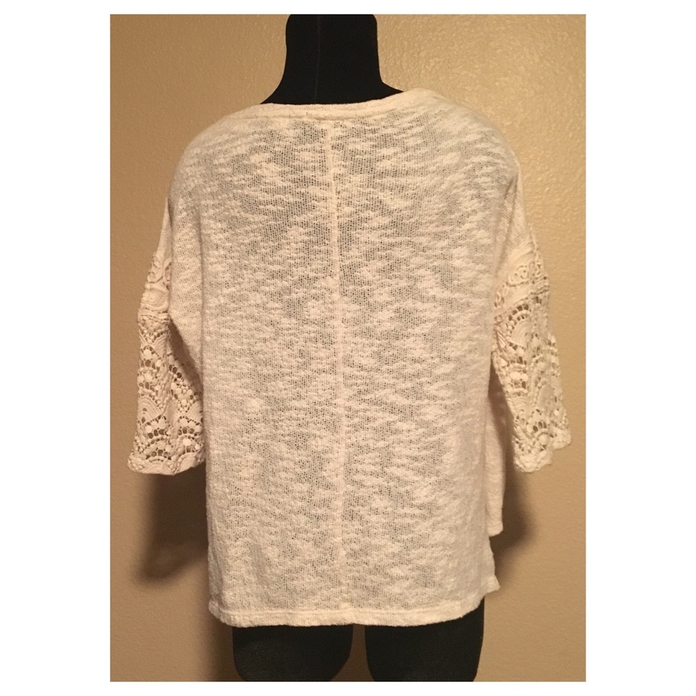 Anthropologie Lace and Knit Top - Picture 4 of 5