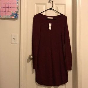 Loft Red Sweater Dress