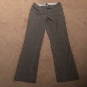 Fantastic dress pants. Gray with baby blue checked