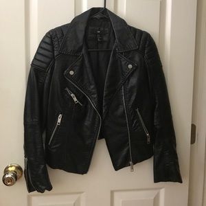 New H&M faux leather Moto Jacket