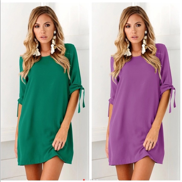 💕NEW❤️mini tunic dress in purple - Picture 2 of 7