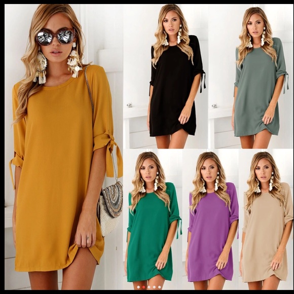 💕NEW❤️mini tunic dress in purple - Picture 3 of 7