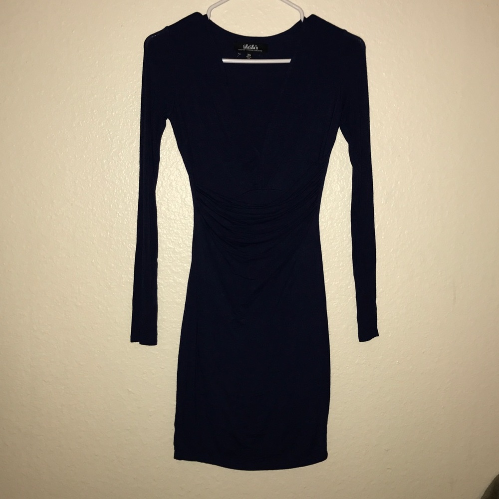 Navy blue long sleeve dress