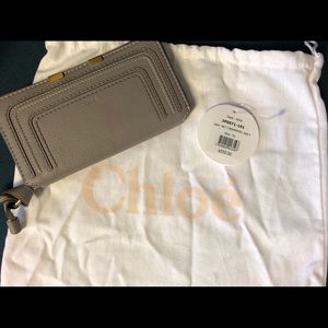 100% AUTHENTIC Chloé Marcie Long Zip Around Wallet