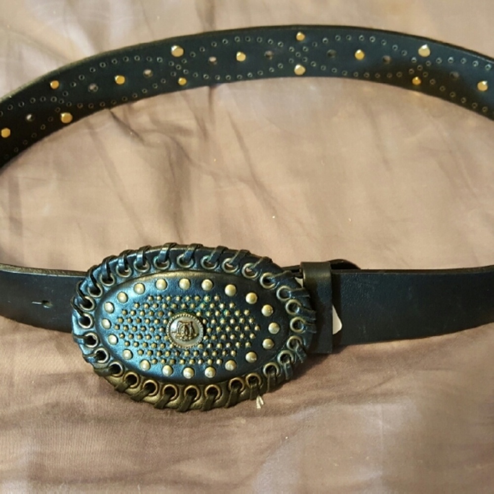 All leather Gianni Versace belt authentic