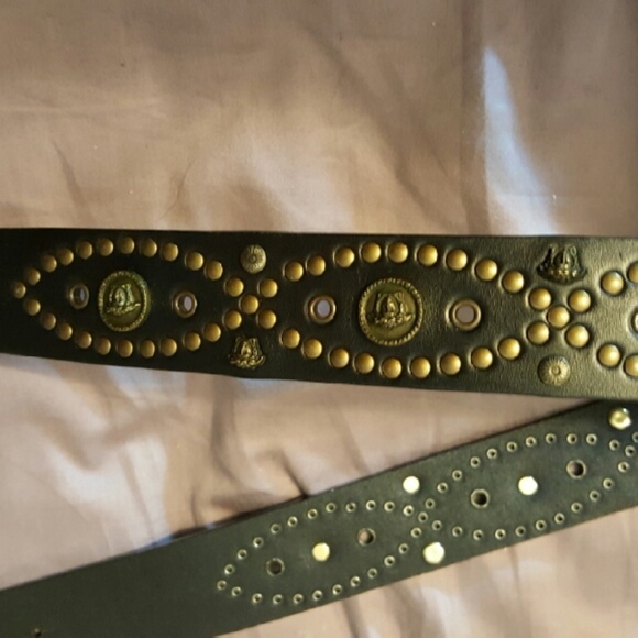 All leather Gianni Versace belt authentic