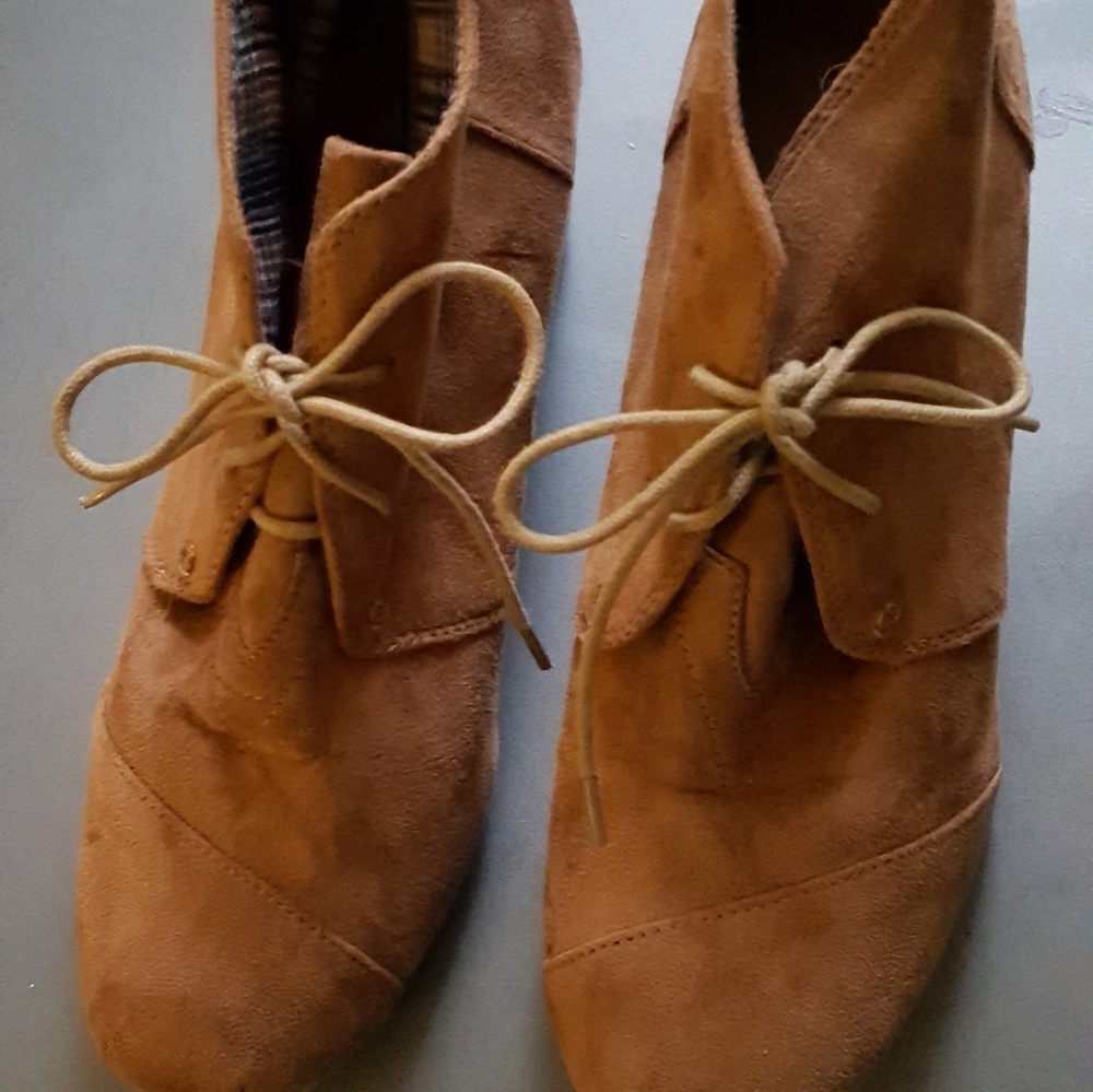 Faux suede boots