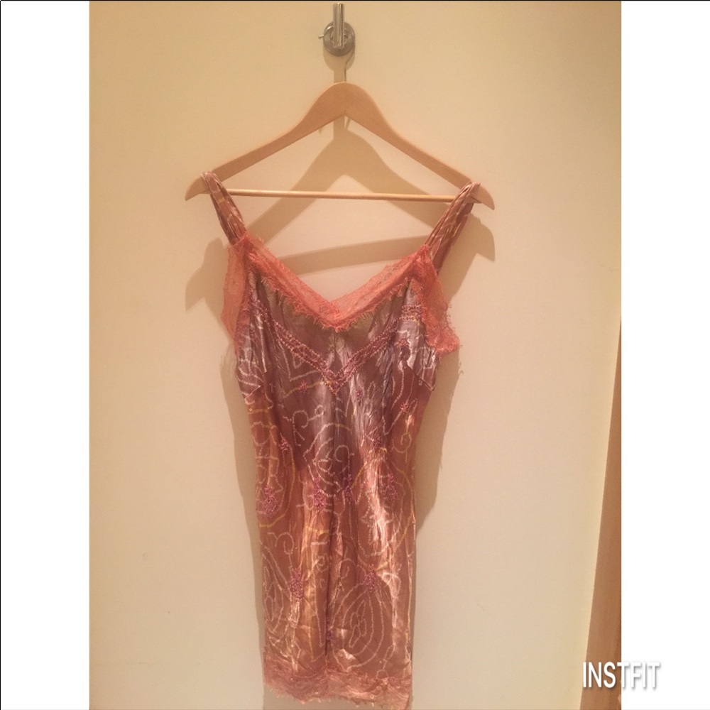 Beaded Halé Bob Mauve Slip Dress ⚜️