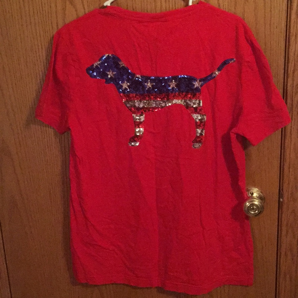 Red, white & blue PINK shirt