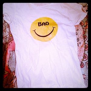 "Bad" smiley face tee