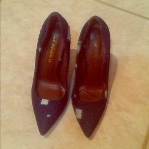Denim high heels