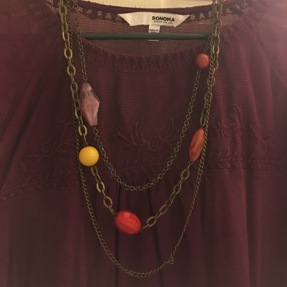 Layered boho style necklace