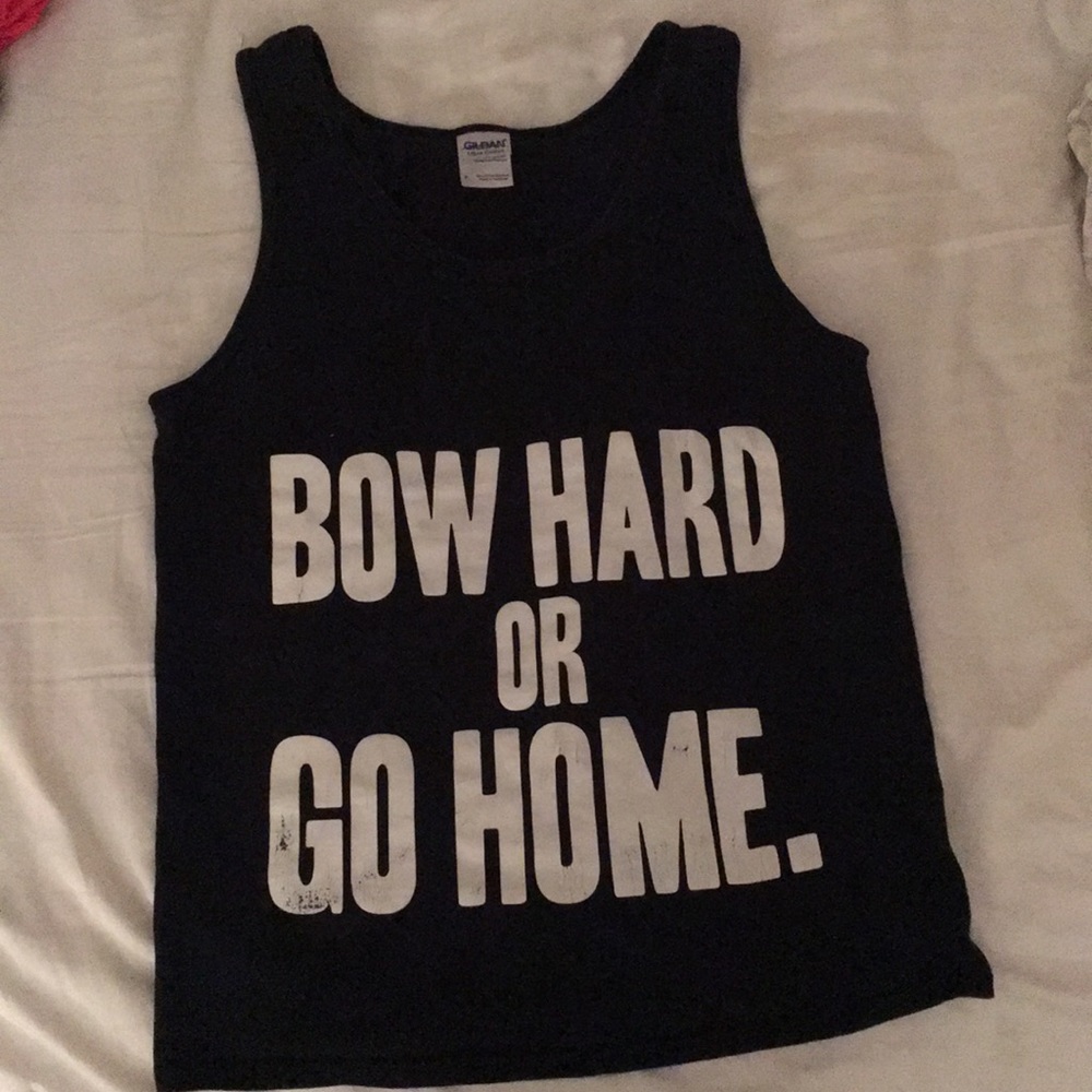 Kiss my southern sass “bow hard or go home” tank
