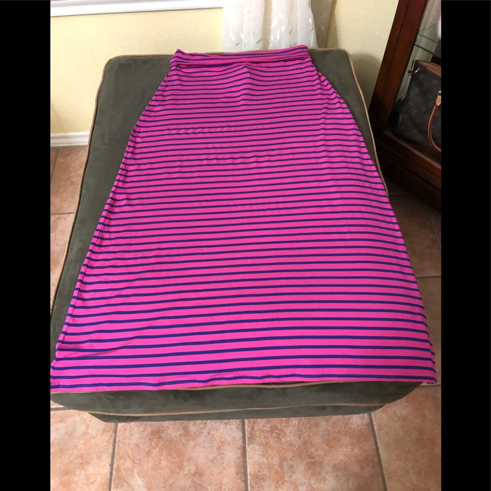 Maxi Shirt pink and blue striped