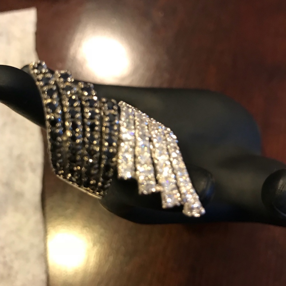 Sterling silver ring  diamonique design