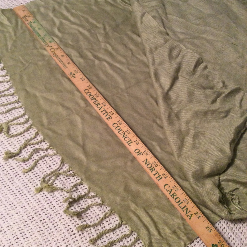 Khaki green pashmina scarf