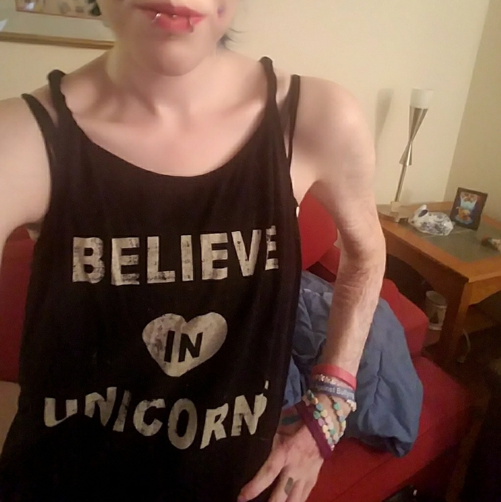 Believe in Unicorns graphic tank