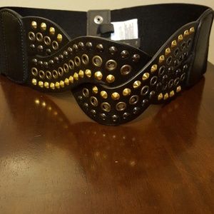 BCBGMAXAZARIA  Y2k Stretchy Belt w Leather