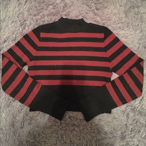 Striped crop sweater