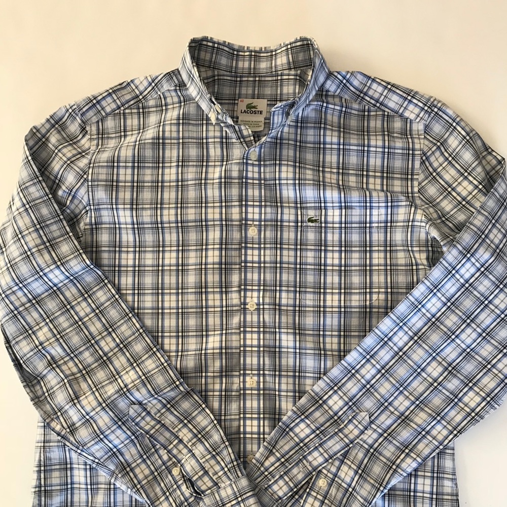 Lacoste plaid button down Sz. M (European 40)