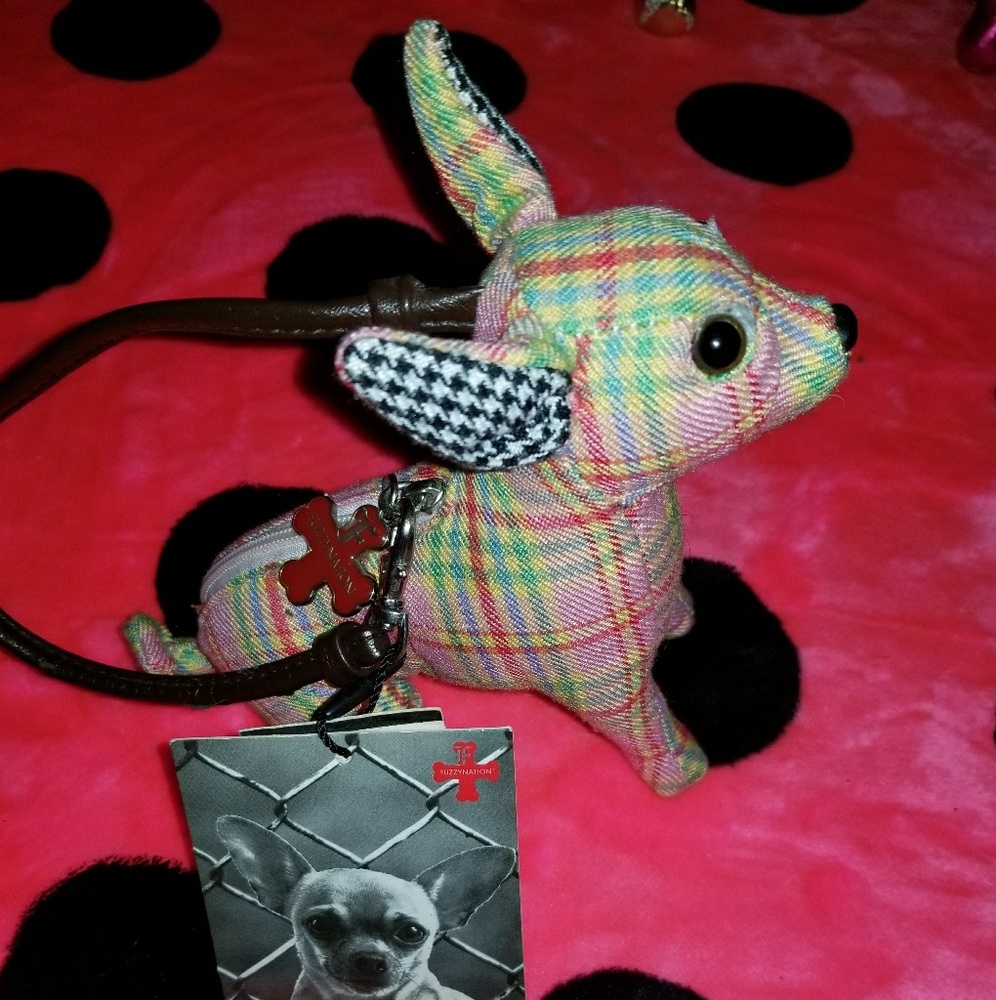Fuzzy nation Chihuahua change purse
