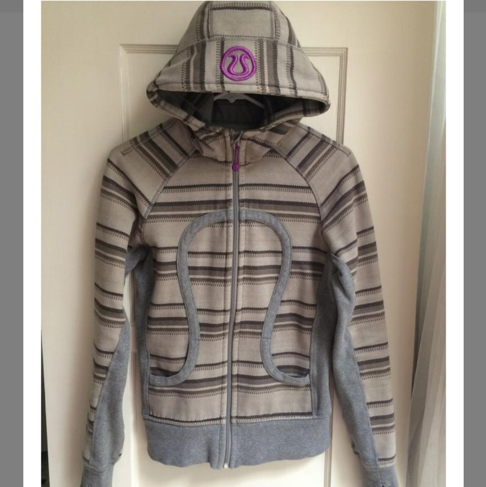 Lululemon Poncho stripe scuba hoodie