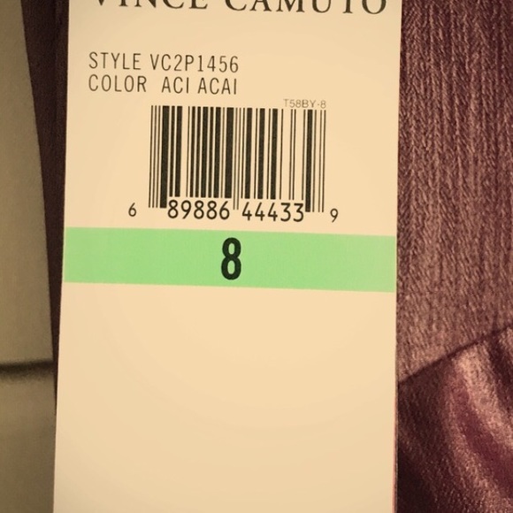 NEW Vince Camuto Asymmetrical  Sheath dress, wine - Picture 4 of 4