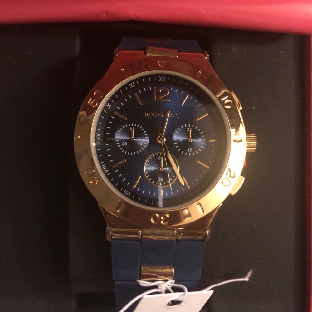 Navy and gold watch BNWT