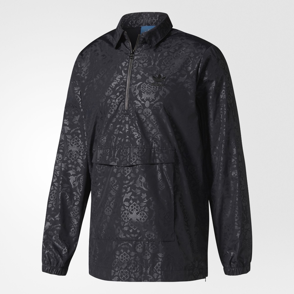 adidas Originals Black Printed Pullover Zip Jacket