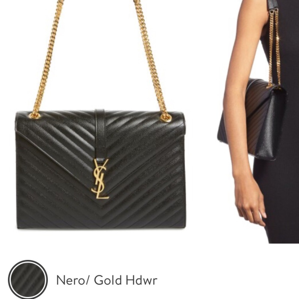 Large Monogram Grained Leather Shoulder Bag