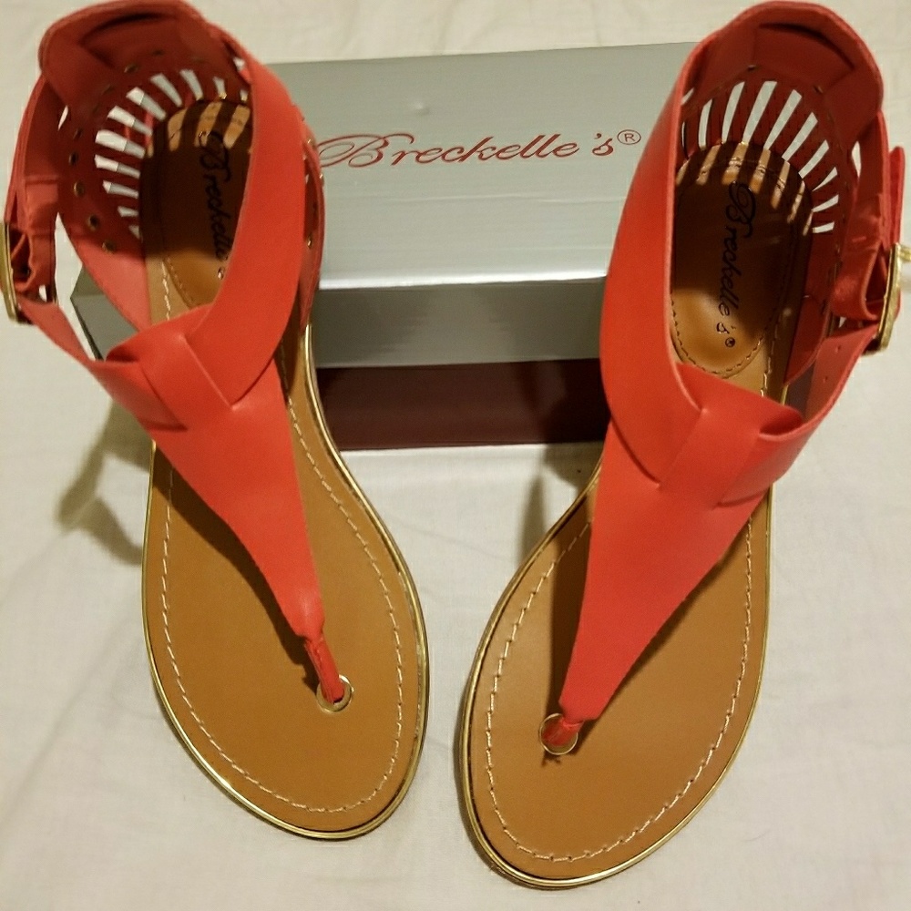 Breckelle Grapefruit Color Sandals