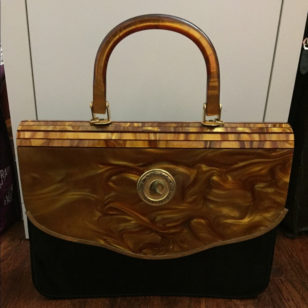 Black vintage style purse