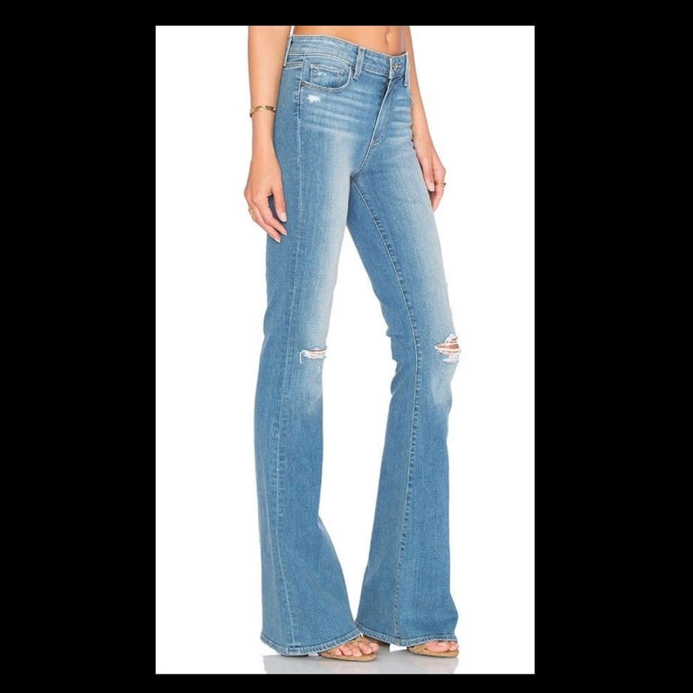 Paige Denim Distressed Bell Canyon Bottom Low Rise