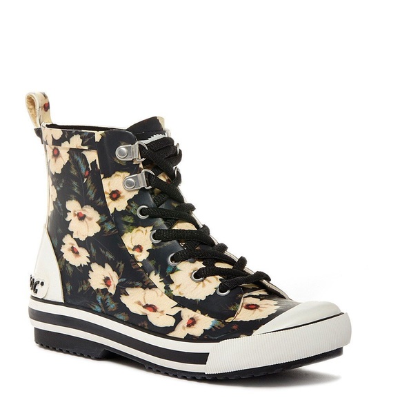 NIB High Top Floral Rain Sneaker Boots - Picture 8 of 8