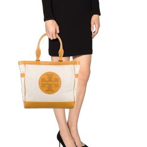 Tory Burch "Natural Canvas Kipp tote"