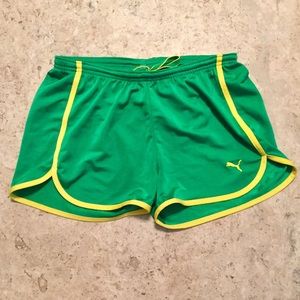 NWOT Green Puma running shorts